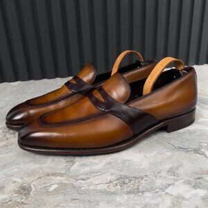 Tom Ford Dress Loafers Heel Patina Brown Leather 10 TT OS or 10 US or 43 EUR